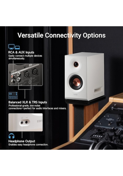 Edifier Mr5 Tri-amped Powered Stüdyo Monitör Hoparlörü 110w Rms - Beyaz