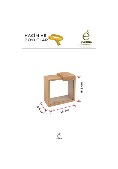 1400 Ml Bambu Kapaklı Erzak Kabı Bakliyat Saklama Kabı Mutfak Organizer Tekli Saklama Kutusu 2 Adet Kahverengi