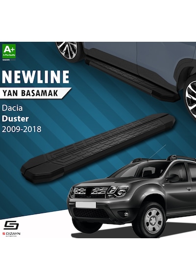 S-dizayn Dacia Duster Newline Siyah Yan Basamak 173 Cm 2009-2018