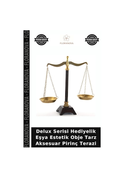 Delux Serisi Hediyelik Eşya Estetik Obje Tarz Aksesuar Pirinç Terazi
