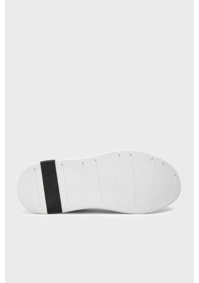 Armani Exchange Logolu Hakiki Deri Sneaker Ayakkabı Erkek Ayakkabı Xux123 Xv534 Ecru Ekru