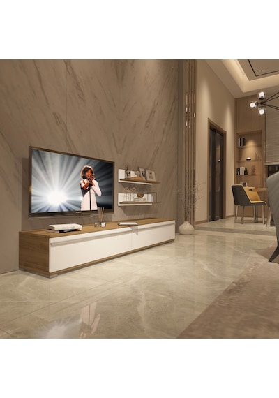 Decoraktiv Eko 4 Mdf Std Tv Ünitesi Tv Sehpası Pera - Beyaz