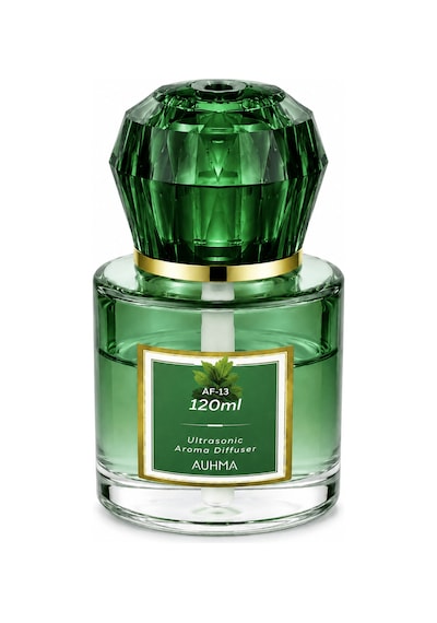 Auhma Af-13 120ml Şarjlı Ultrasonik Araç Koku Difüzörü Yeşil Ambiyans Işıklı Ebony Esans Aroma Yayıcı