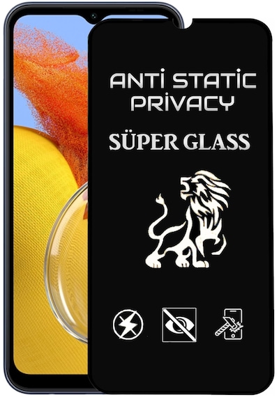 Samsung Galaxy Uyumlu M14 Tam Kaplayan Anti Statik Hayalet Süper Cam Ekran Koruyucu