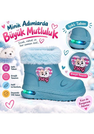 Look Life Su Geçirmez Çocuk Yağmur Botu 525 Yeşil