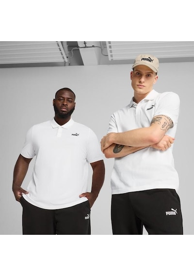 Puma Essentials No 1 Logo Pique Erkek Beyaz Polo Yaka Tişört