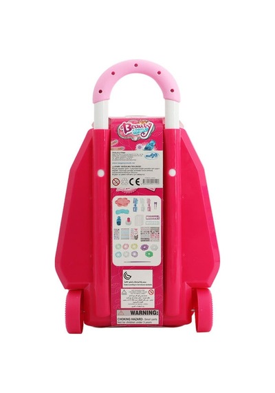 Çekçekli Çantalı Güzellik Seti Pembe