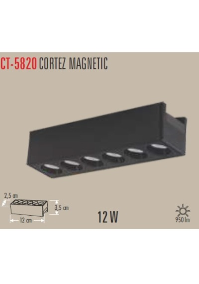 Cata Ct 5820 12w Cortez Magnetıc Spot 3200k Gün Işığı