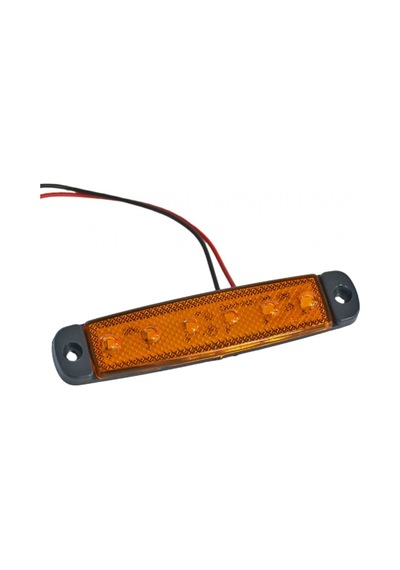 TAS 12V Parmak Lamba 6 Ledli Sarı 9,5x2 cm İnce TAS.004S-12 (10 l