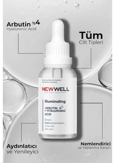 New Well Arbutin Leke Karşıtı Aydınlatıcı Cilt Bakım Serumu 30 ML