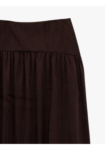 Koton Normal Bel Pilili Kloş Midi Etek Mürdüm 6sak70012ew Mor