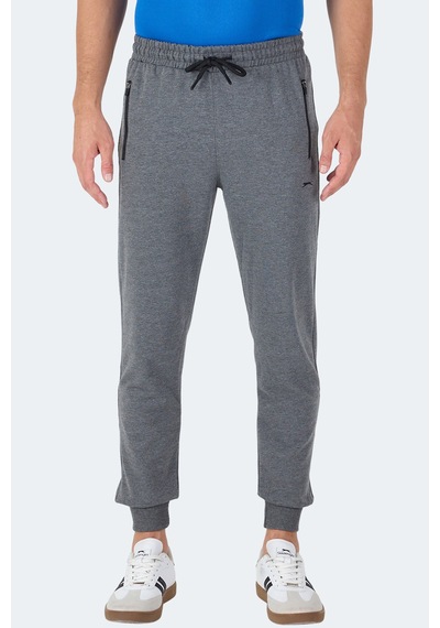 Slazenger Ognen I Erkek Fermuar Cepli Koyu Gri Eşofman Altı Koyu Gri