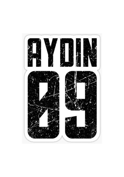 09 AYDIN Sticker Yapıştırma Oto Etiket 17cm