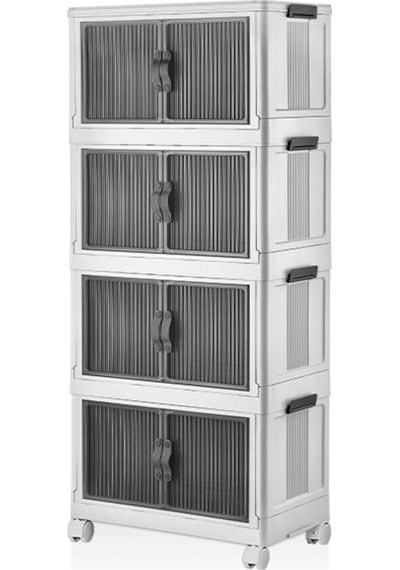 4 Katlı Portatif Katlanabilir Dolap , Depolama,saklama Dolabı, Ço
