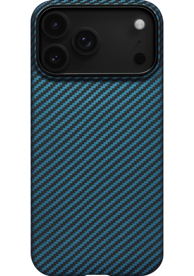 Apple Uyumlu iPhone 17 Pro Max Kılıf M-safeli Kamera Kontrol Butonlu Aramid Fiber Pitaka Ultra-slim Siyah-mavi Siyah - Mavi