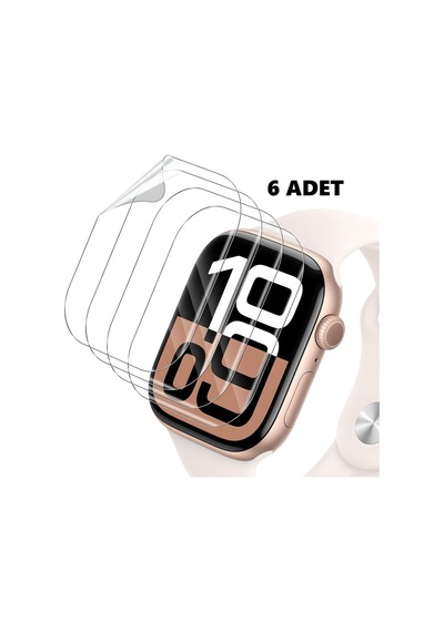 Apple Watch Series 10 Gps + Cellular 42mm Ekran Koruyucu Nano Jelatin 6 Adet - İnce Ve Esnek