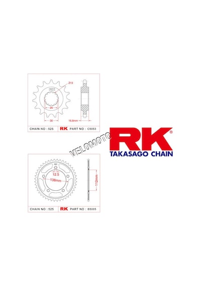 HONDA CBR 650 F / CB 650 F RK ÖN ARKA DİŞLİ SETİ