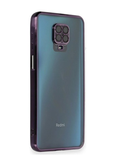 Newface - 505 - Xiaomi Redmi Note 9 Pro Kılıf Razer Lensli Silikon - Csmo-tex - - Mor