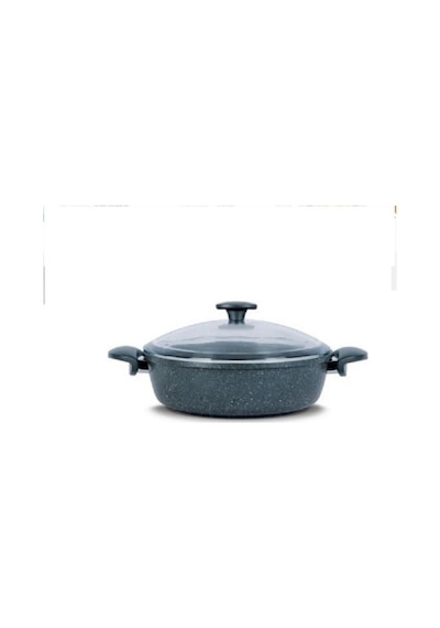 Thermoad Gri Döküm Granit Basık Tencere28 Cm