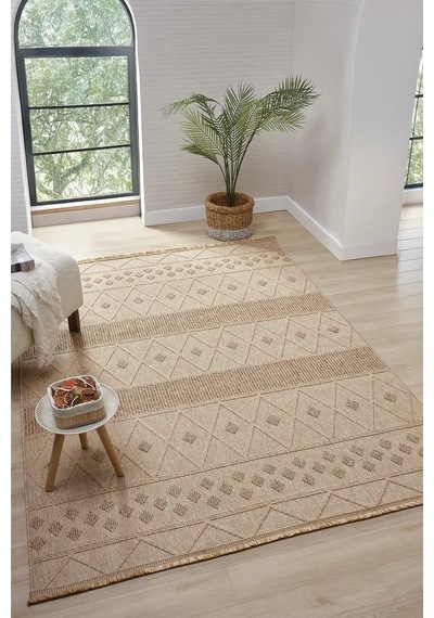 Seyran Halı Loopy 620 Bej-kahve %50 Polyester - Polipropilen Yolluk