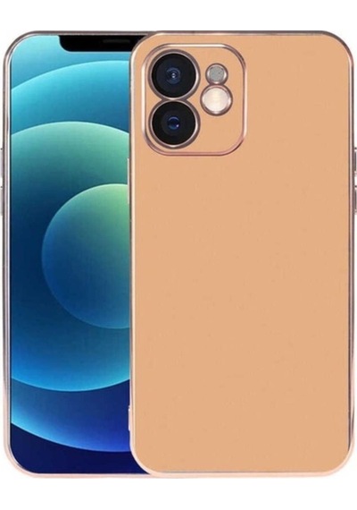 Apple Uyumlu iPhone 12 Kılıf Zore Viyana Kapak Gold
