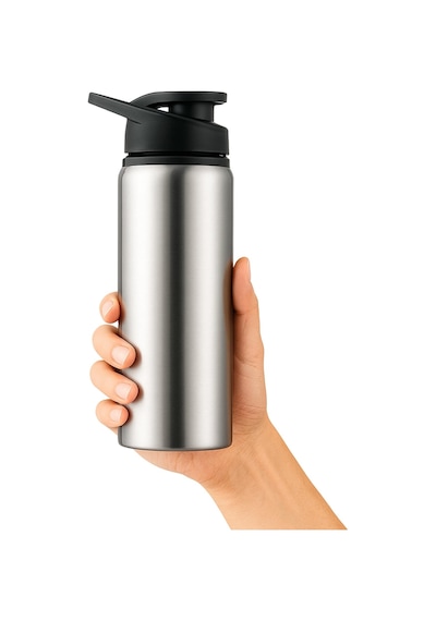 Perlotus 700 Ml Çelik Sporcu Matara Sıcak-soğuk Tutmaz Askı Kapaklı Suluk Gri