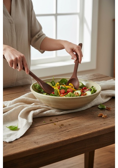 Akayev Akasya 2li Salata Kaşık Seti