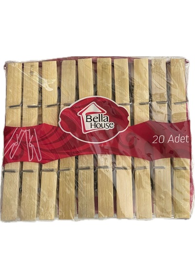 Bella House Tahta Mandal 20li Çok Renkli