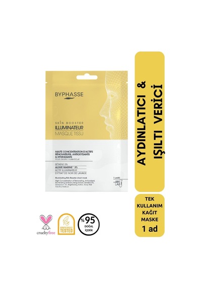 Byphasse Aydınlatıcı Ve Işıltı Verici Skin Booster Kağıt Yüz Maskesi