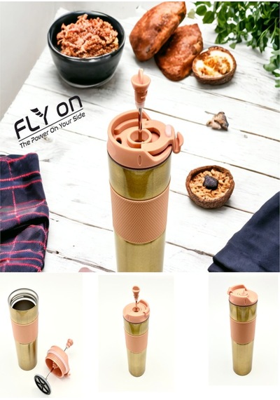 Yüksek Kaliteli Sıcak Ve Soğuk French Press Çelik Termos Kupa Bardak Mug 500 Ml Kahve Ve Bitki Çayı