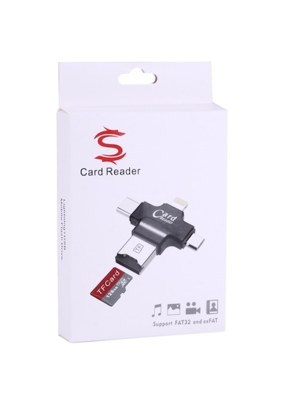 Reader Uyumlu iOS Android Type-C Usb SD Card 4in1 Dönüştürücü