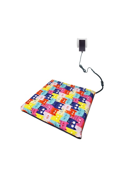 Kedi Minderi Isıtmalı Model 45x45cm 12v Adaptörlü Su Geçirmez Kdtes62
