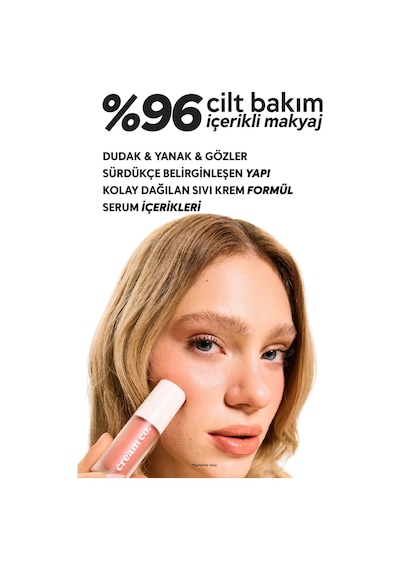 Cream Co. Nemlendirici Besleyici Işıltılı Dudak Yanak Göz Renklendirici Glow Tint Soft Mocha