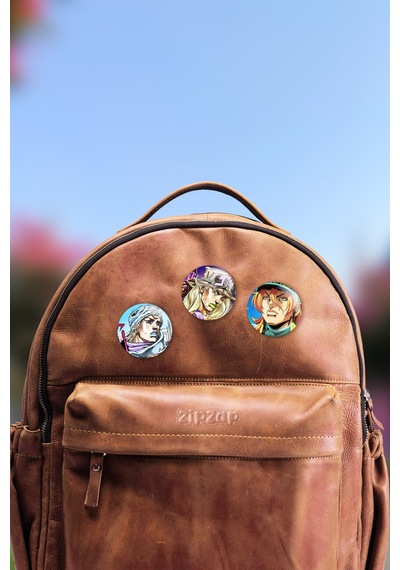 Steel Ball Run Jojo Anime Animasyon Çanta Rozet İğneli Buton Rozet Seti Adet Üçlü