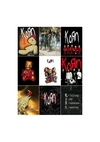 Metal Müzik Grupları - Korn Çoklu Sticker Seti Diğer