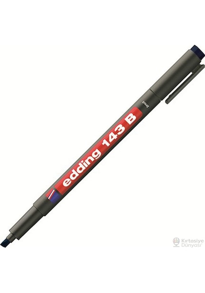 6'lı Siyah Edding 143b Asetat Kalemi 1-3 MM Siyah