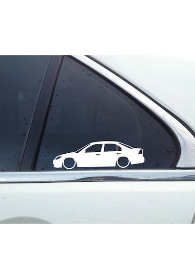 Cıvıc Vtec 2 Sedan Basık Kelebek Silüet Stickeri 2 Adet Kelebek Cam