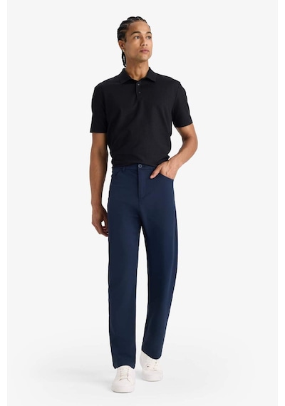 Defacto Defactofit Slim Fit Dar Kesim Standart Paça Dokuma Sporcu Pantolon E3333ax25aunv253 Lacivert