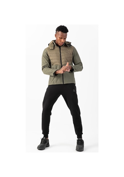 Maraton Sportswear Regular Erkek Kapşonlu Takma Kol Outdoor Açık Haki Ceket 21797 Açık Haki