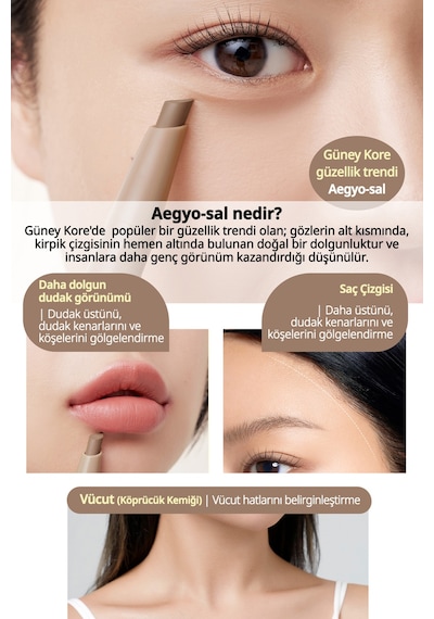 Peripera Pratik Uygulanan Çift Taraflı Kontür Stick Perıpera V Shading Blending Stick 002 Deep Brown