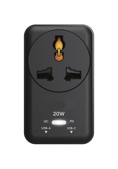 20w Pd Hızlı Şarjlı Akım Korumalı Kompakt Priz 2500w Usb-c & Usb-a 18w Qc Hızlı Şarj Kablosuz