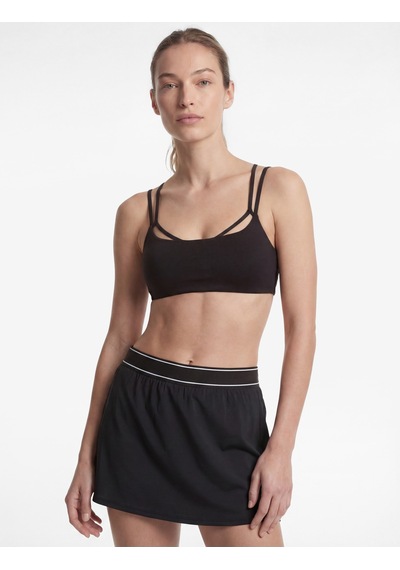 Koton Rahat Kalıp Yüksek Bel Spor Mini Şort Etek Siyah 6sak40019nw