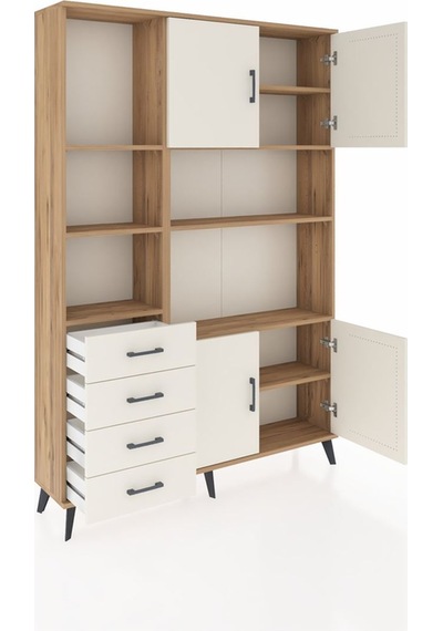 Arges Dolap 8 Raflı 4 Çekmeceli 4 Kapaklı 132x30x195 Çam-ayta... Çam Arges Dolap 8 Raflı 4 Çekmeceli 4 Kapaklı 132x30x195 Çam-ayta... Çam