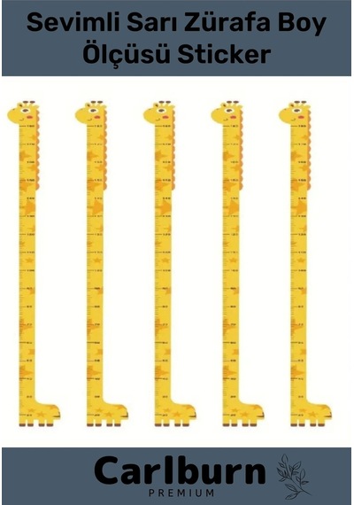 Özel Üretim İz Bırakmayan Çift Taraflı Bantlı Silinebilir Ev Sevimli Sarı Zürafa Boy Ölçüsü Sticker