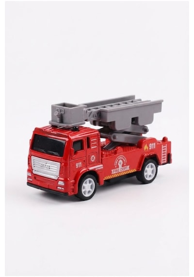 3'lü Metal Çek Bırak İtfaiye Araba Seti - Dayanıklı Diecast Oyuncak İtfaiye Araçları