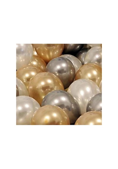 20 Adet Metalik Gold -gümüş -beyaz 12 Inç Balon Gümüş Gold Beyaz Gümüş Gold Beyaz