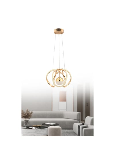 İstanbul Avize Bigiee Ledli Üç Renk Kumandalı Gold Lüx Modern Led Avize