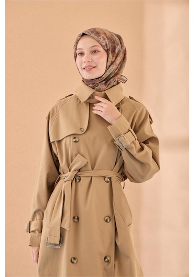 Silk Home Soft Eşarp 73095-02 Kahverengi, Sisli Yeşil, Sütlü Kahve, Nescafe