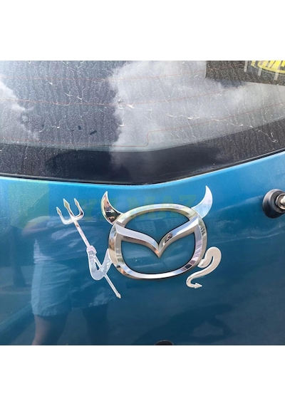 Volkswagen Opel Bmw Mercedes Toyota Honda Hyundai Şeytan Devil Logo 3D Oto Sticker Tüm Araçlar