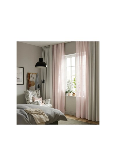 Ikea Matılda Fon Perde 140x300 Cm Açık Pembe